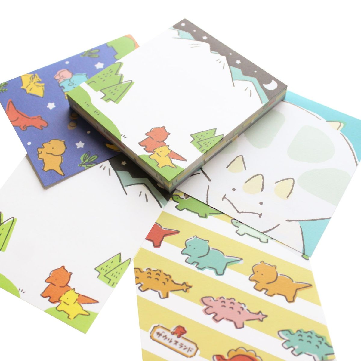 4 designs memo pad 三角龍