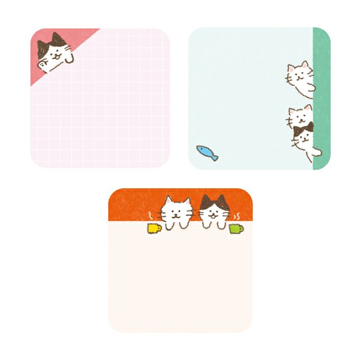 古川紙工 mini memo 彈出貓咪