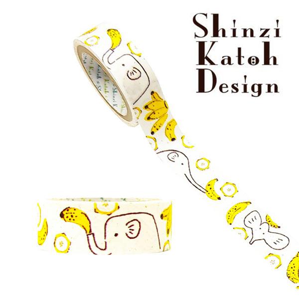 Shinzi Katoh香蕉紙膠帶 香蕉與大象