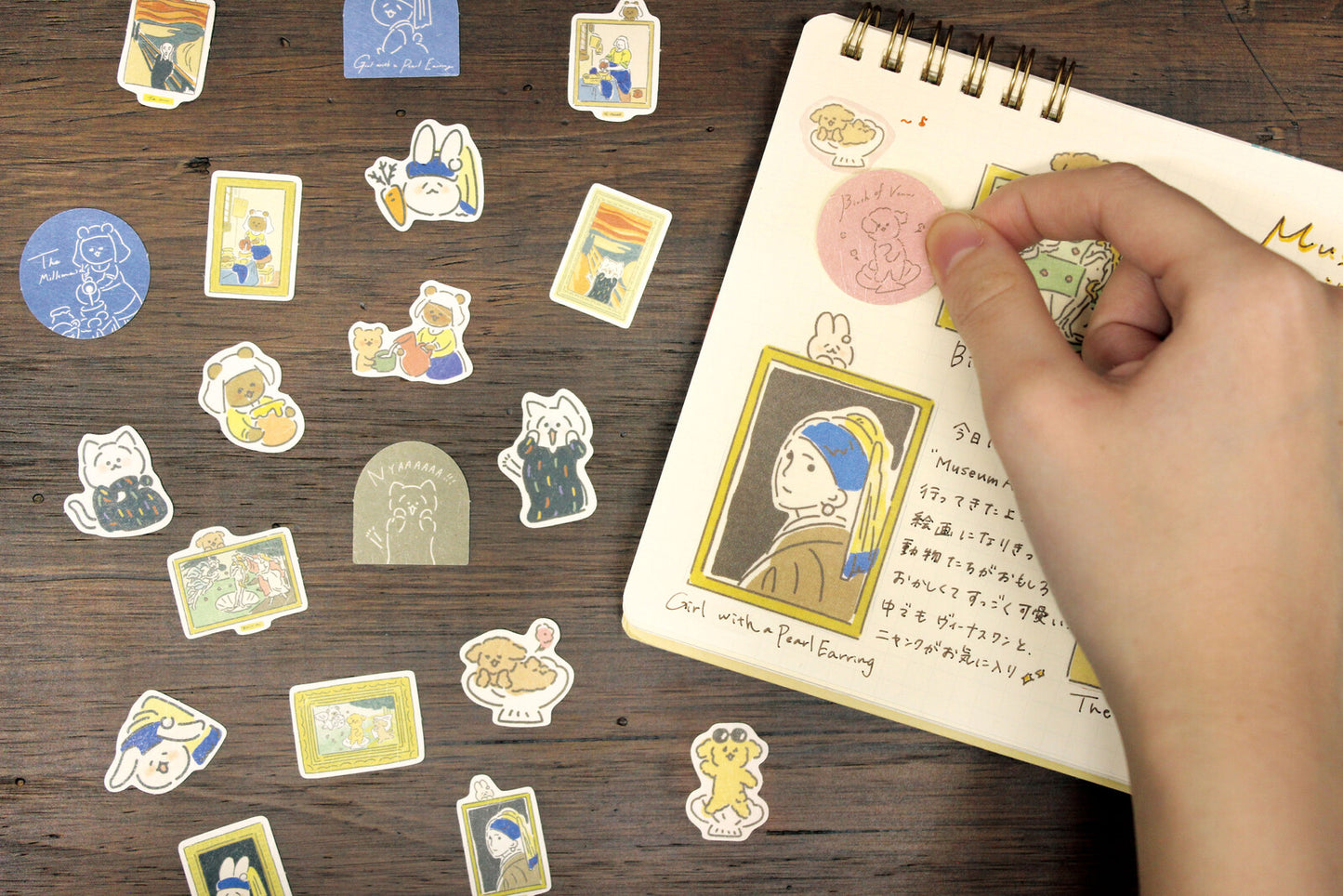 古川紙工貼紙Museum Animals 維納斯的誕生