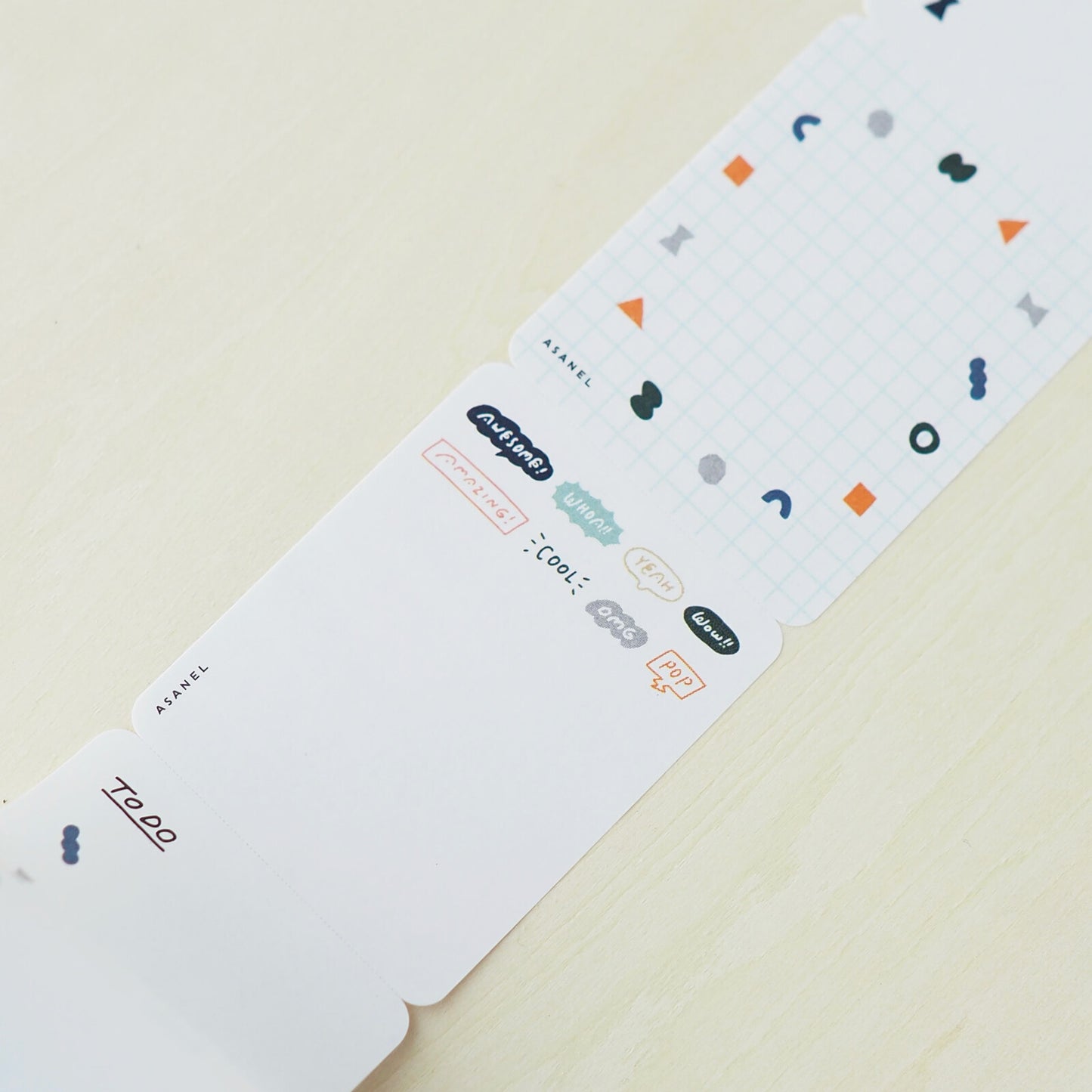 ASANEL roll memo 享受形狀