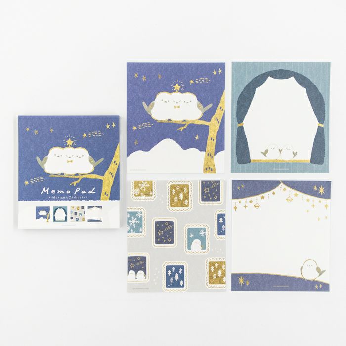 古川紙工4designs memo pad 星星和小鳥