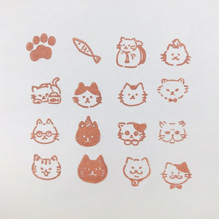 「日本限定」古川紙工 印章set 貓貓