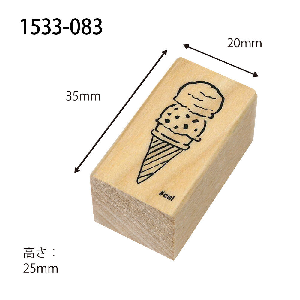 Kodomo no kao木印章 雙層雪糕