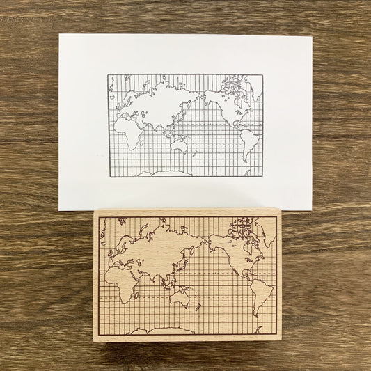 Arte木印章 世界地圖