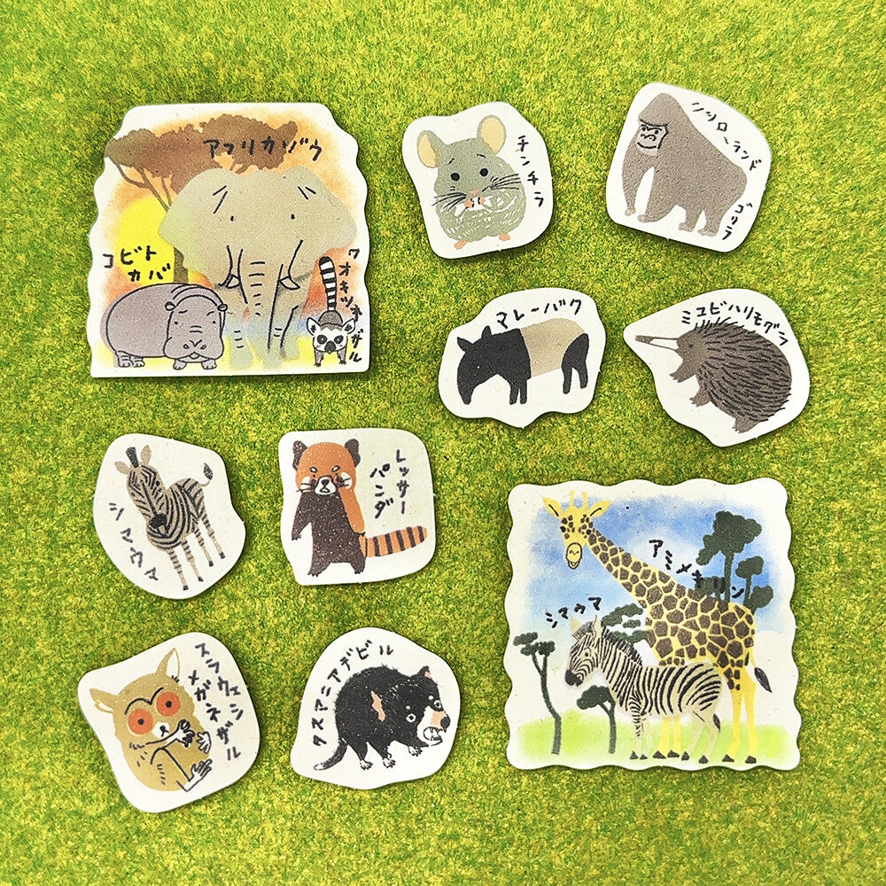 シール堂 絕滅危惧種flake sticker 陸上篇