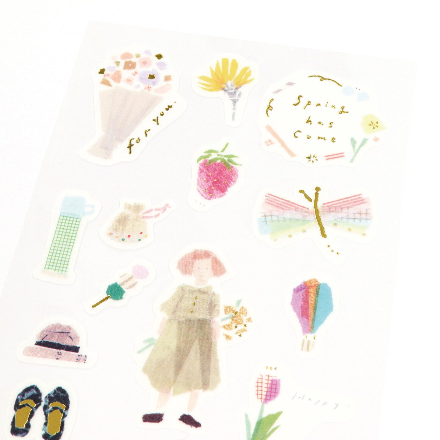 SAIEN 田村美紀監修 貼紙 spring(金箔)
