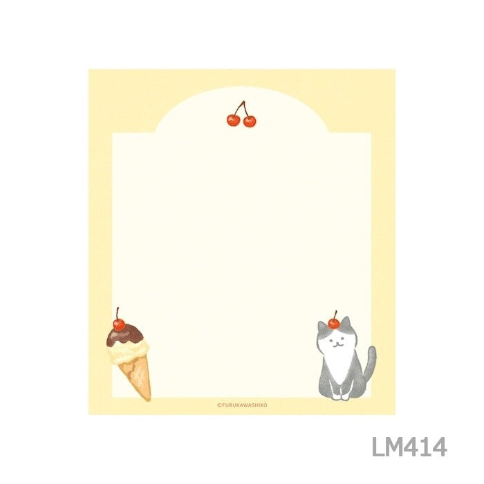 古川紙工 4designs memo pad 貓和雪糕