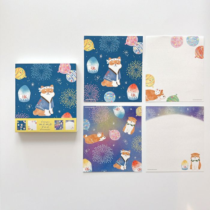 古川紙工4designs memo pad 柴犬和祭典