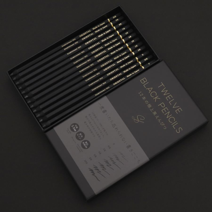 Twelve Black Pencil