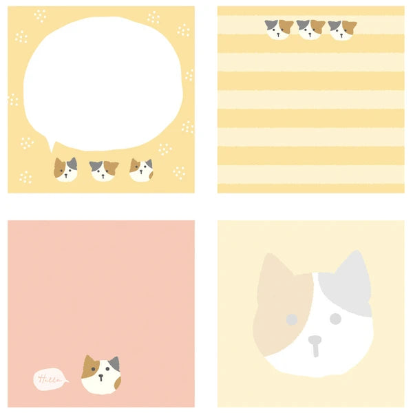 LABCLIP Trio memo pad 三色貓