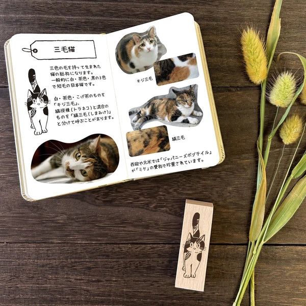 Arte木印章 三色貓