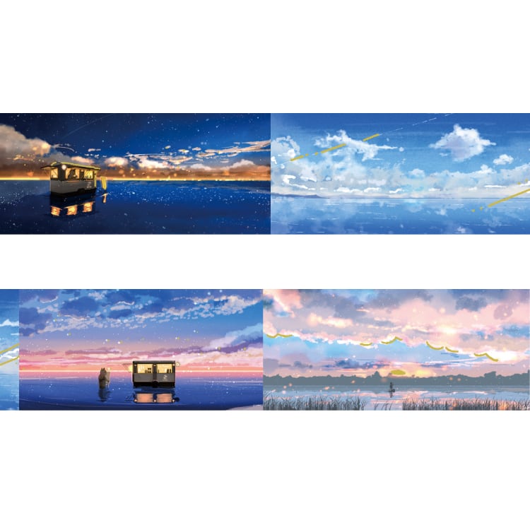 滿月咖啡店 天空 紙膠帶