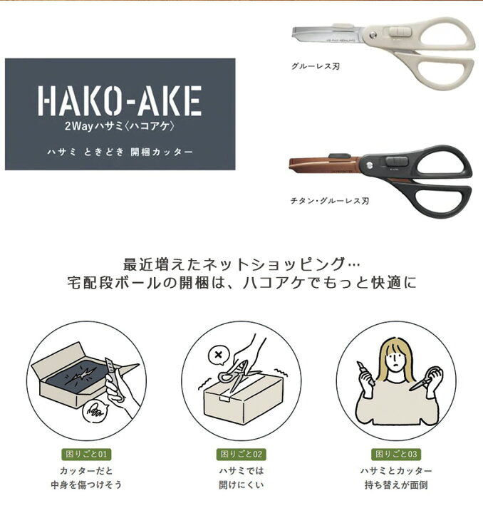 Kokuyo HAKO-AKE 兩用剪刀