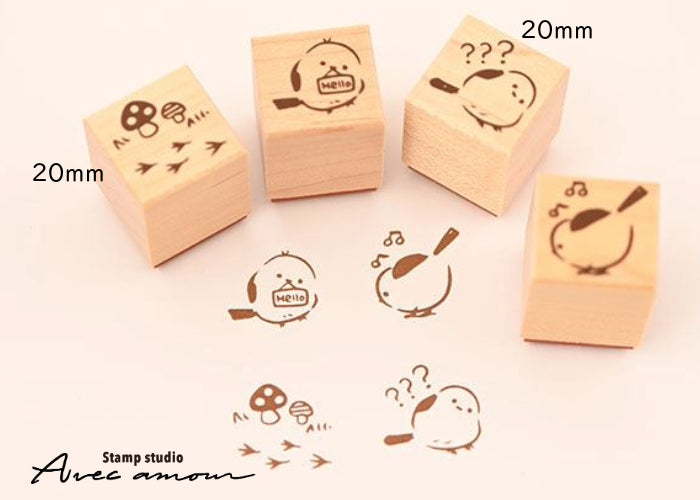 日本stamp studio 長尾山雀木印章set