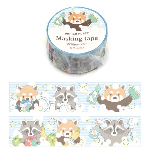 金箔紙膠帶 小熊貓和浣熊