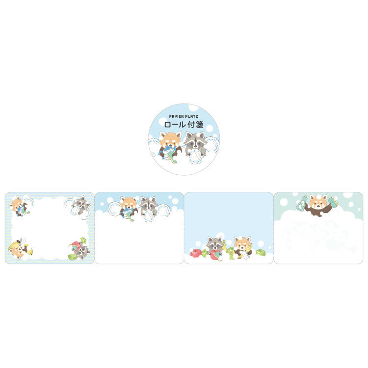 Milina roll memo 小熊貓和浣熊