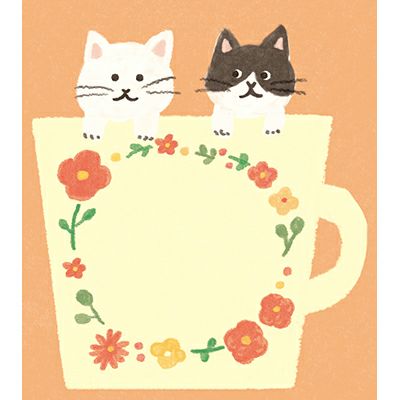 4 designs memo pad 貓