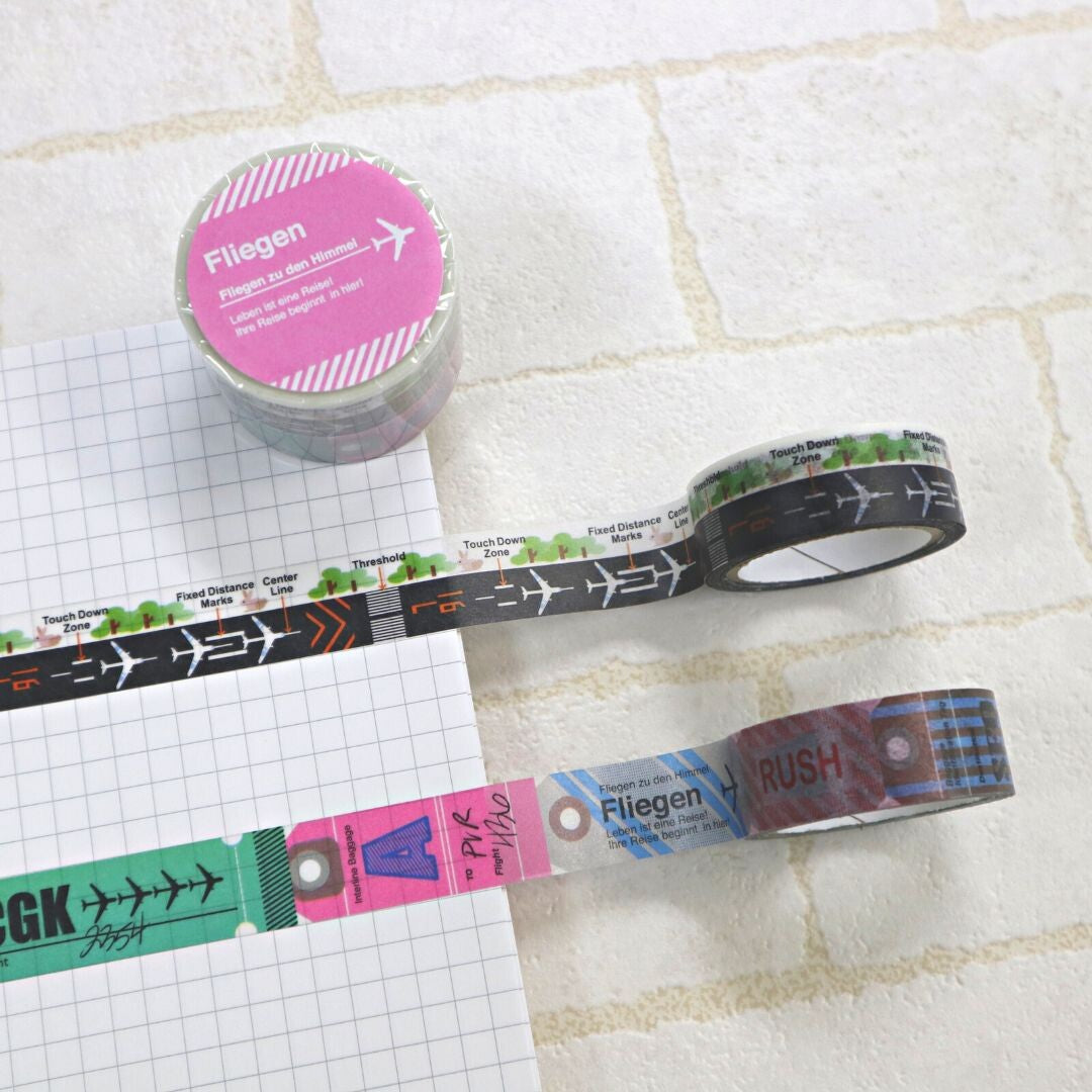Worldcraft 飛行系列紙膠帶Runway&Flight tag