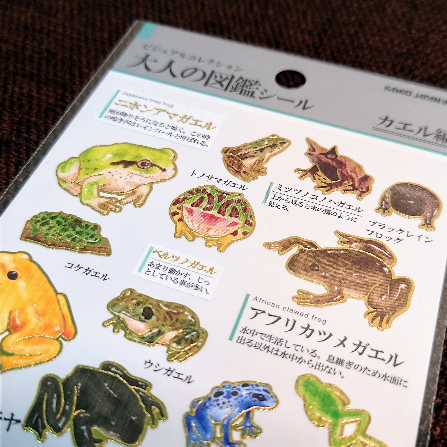 大人の図鑑 貼紙 青蛙