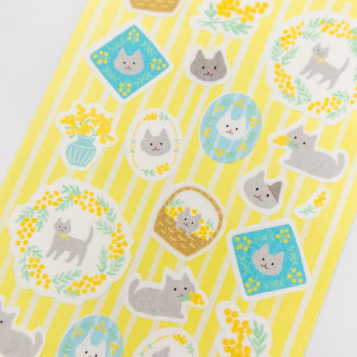 古川紙工 貼紙 含羞草貓貓