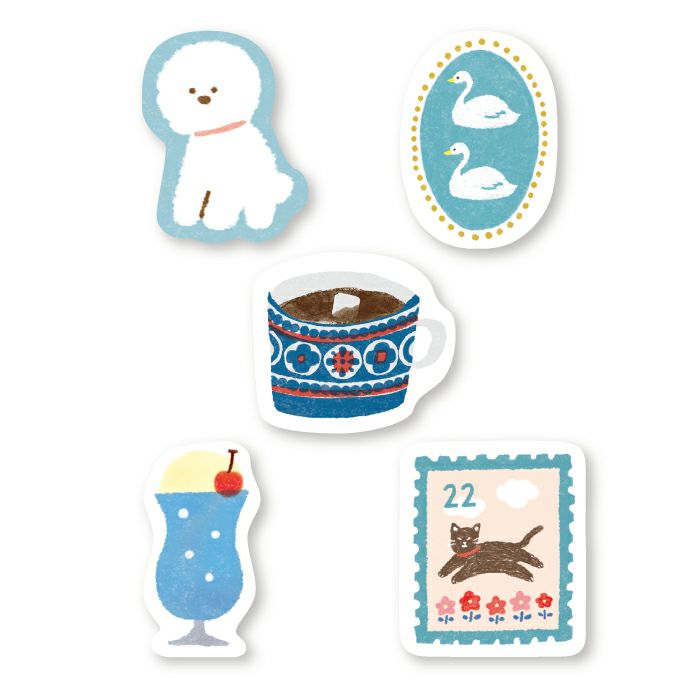 古川紙工 貼紙 わたし日和 藍