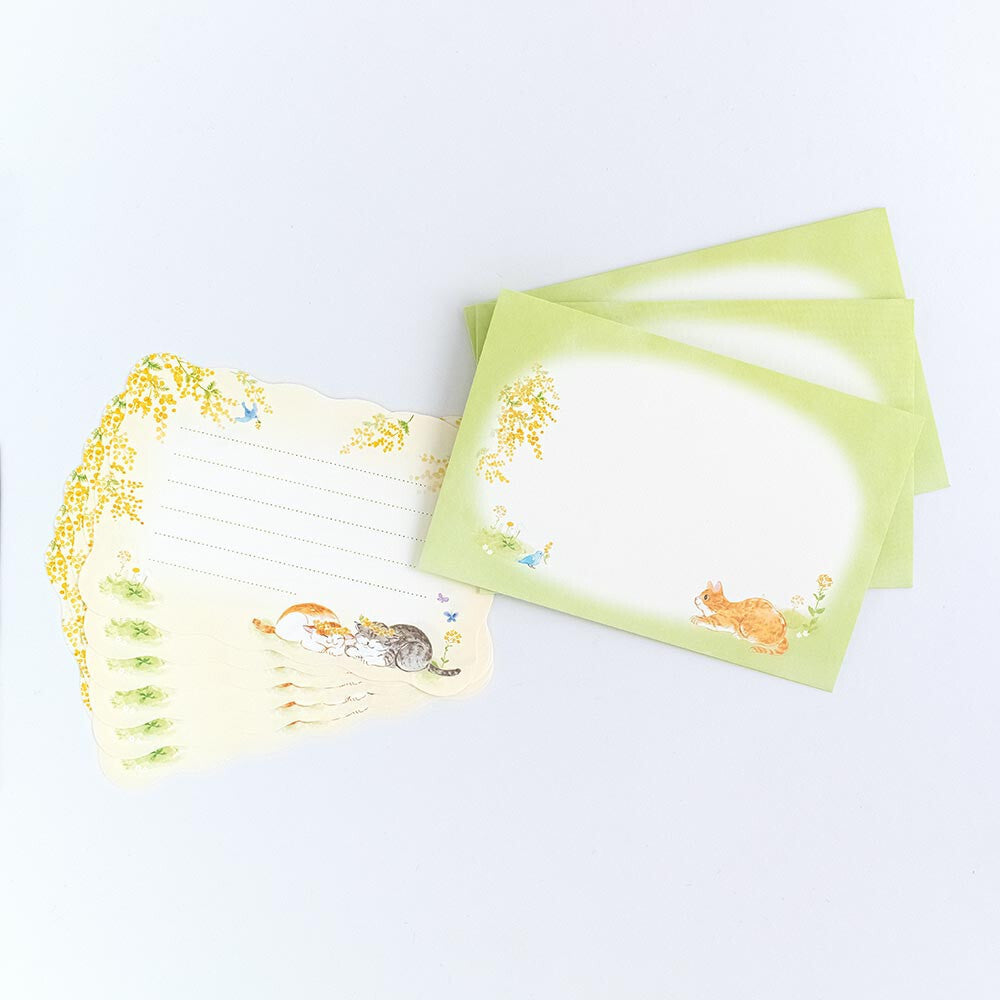 NB社 信封信紙套裝 春之含羞草貓