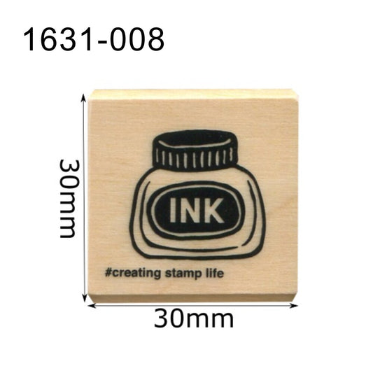 Kodomo no kao木印章 墨水瓶