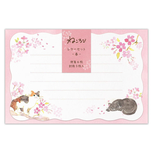 NB社 信封信紙套裝 春之櫻花貓