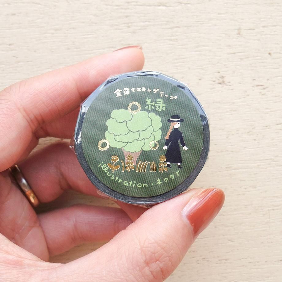 表現社 Necktie紙膠帶 綠