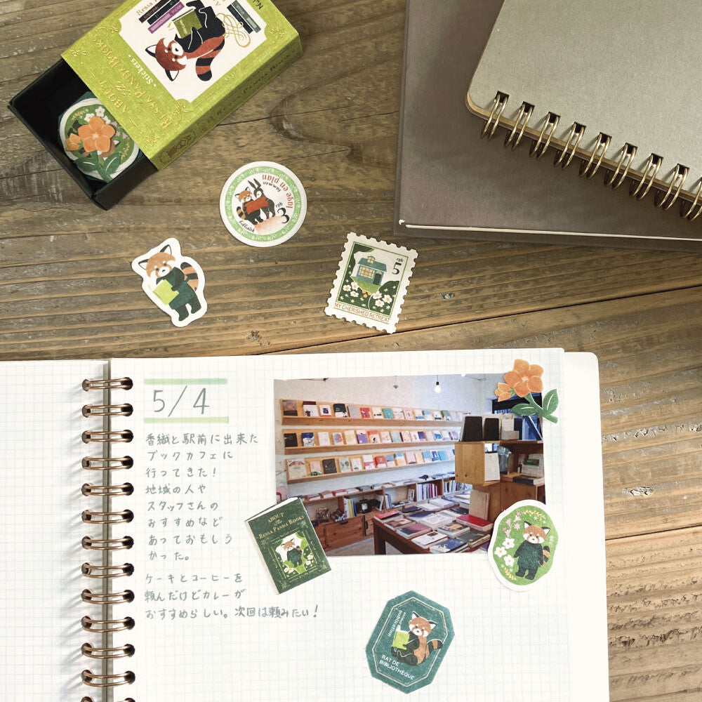 NB社 RESSA系列 小熊貓書店 盒裝貼紙