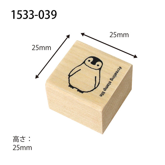 Kodomo no kao木印章 肥企鵝
