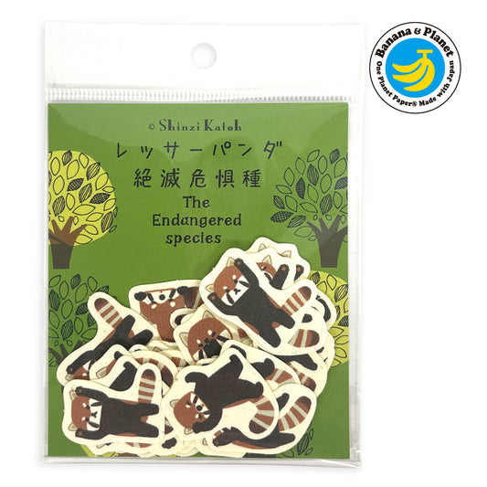 Shinzi Katoh 瀕危動物貼紙 小熊貓