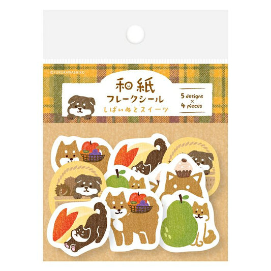 古川紙工 貼紙 柴犬與甜品