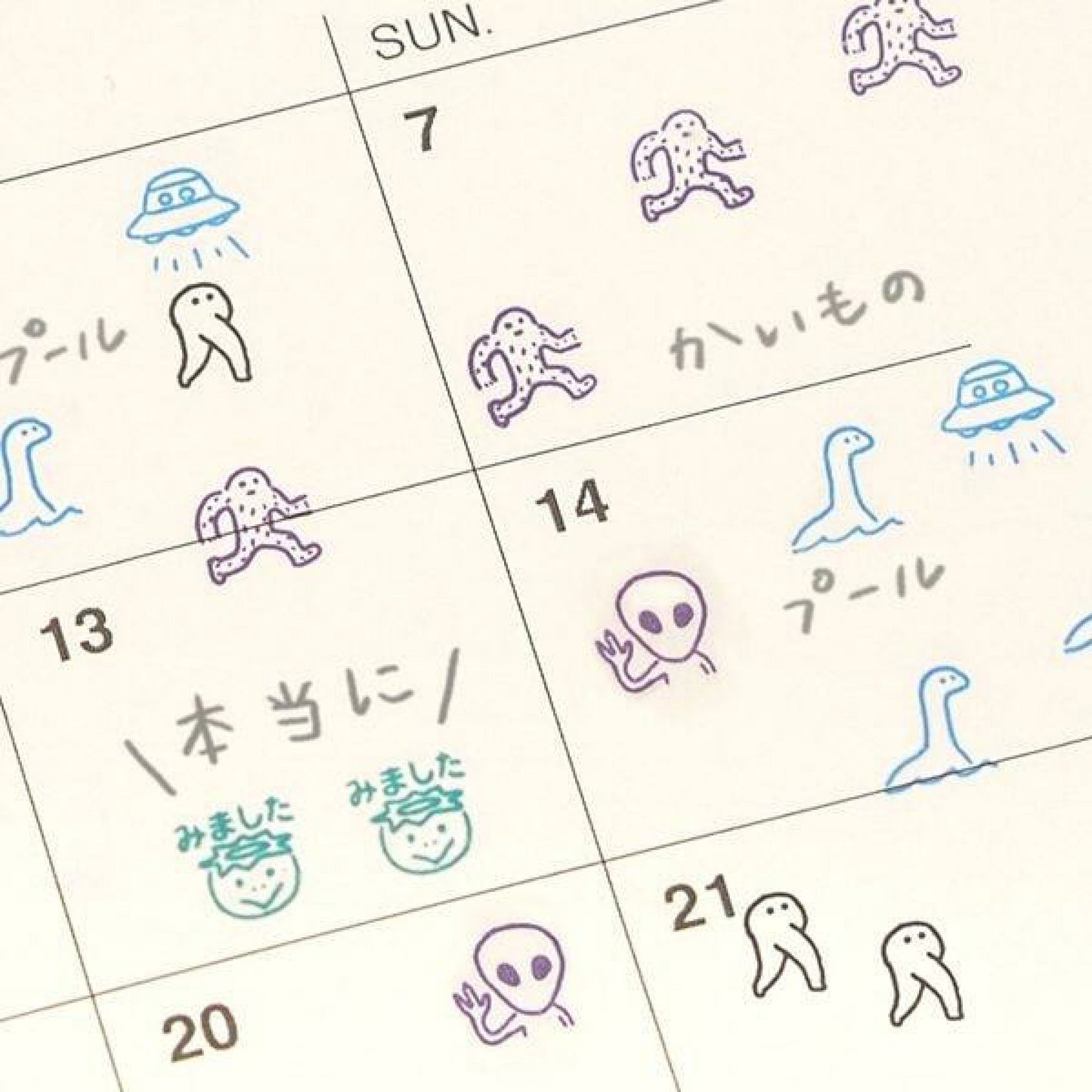 Pochitto6 手帳印章 6合1 未確認生物