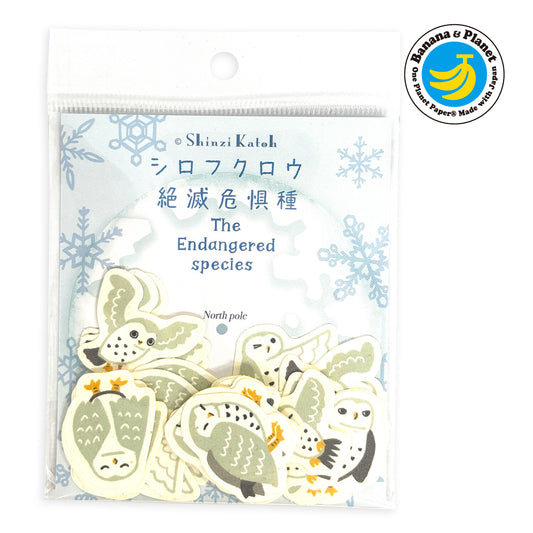 Shinzi Katoh 瀕危動物貼紙 雪鴞