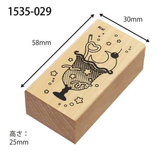 Kodomo no kao木印章 月亮梳打