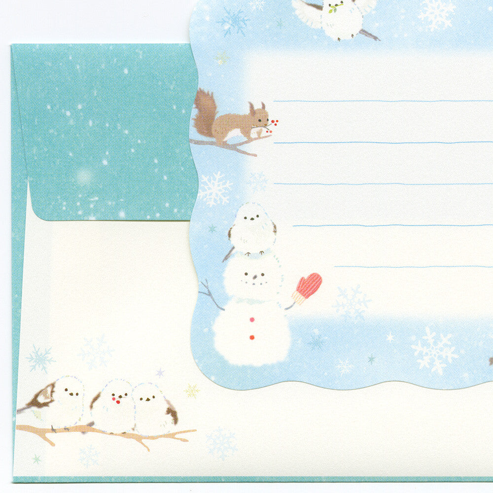 NB社 信封信紙套裝 冬之長尾山雀