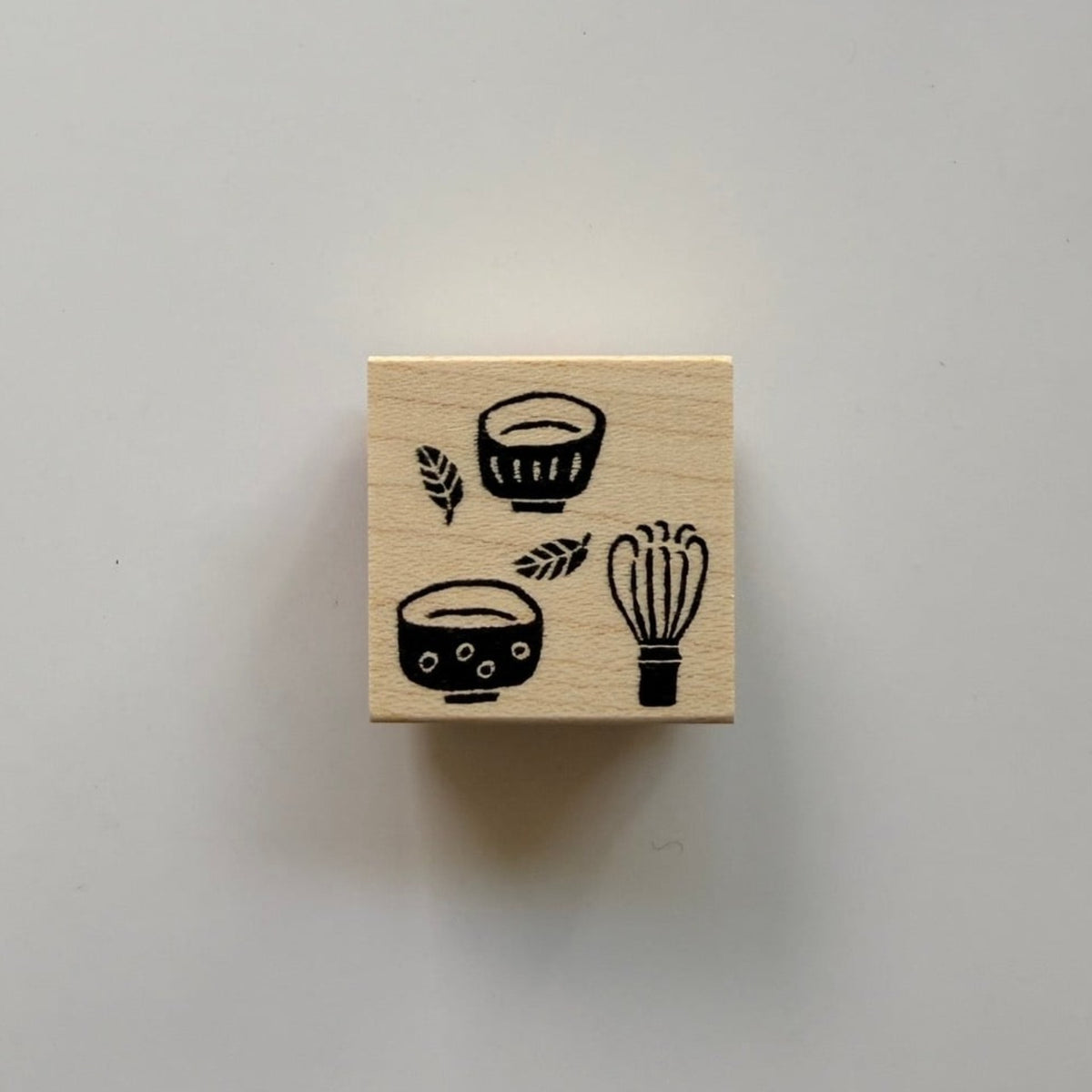 Hankodori印章 茶筅和茶碗 #0424