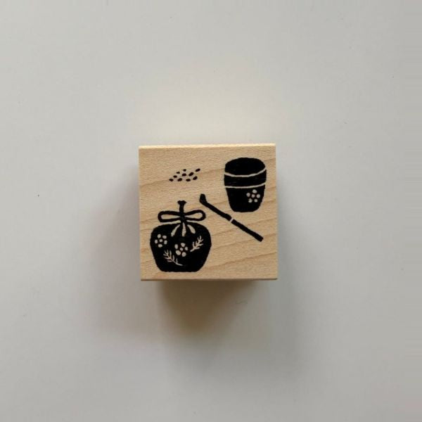 Hankodori印章 茶筒和茶匙 #0425