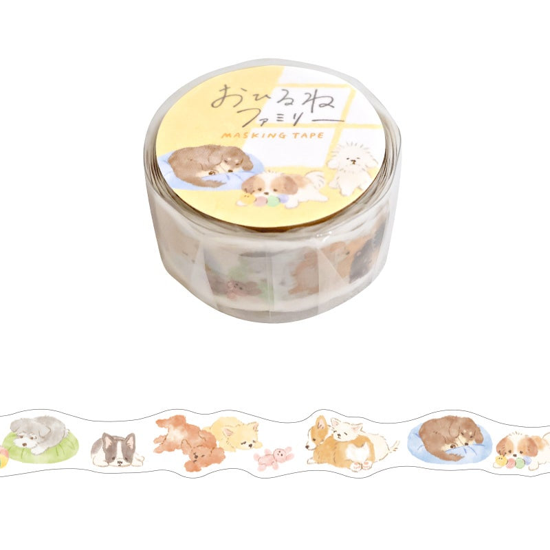 Mindwave 午睡家族紙膠帶 狗狗犬飼家