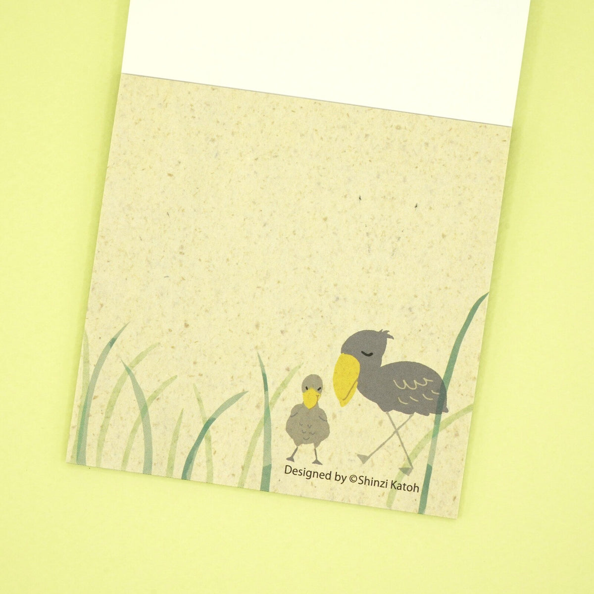 木野瀨印刷 絶滅危惧種memo pad 鯨頭鸛