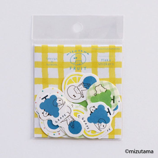 「日本限定」古川紙工 貼紙 Mizutama Fruit lemon x grape