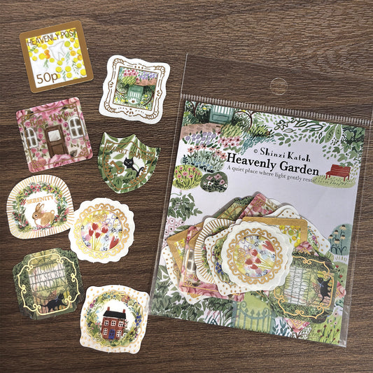 シール堂 Shinzi Katoh加藤真治 flake sticker Heavenly Garden