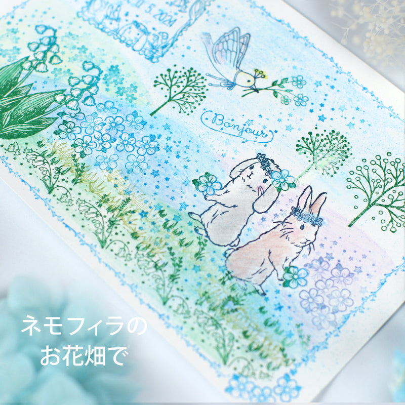 ecru-forest印章 花冠小兔子