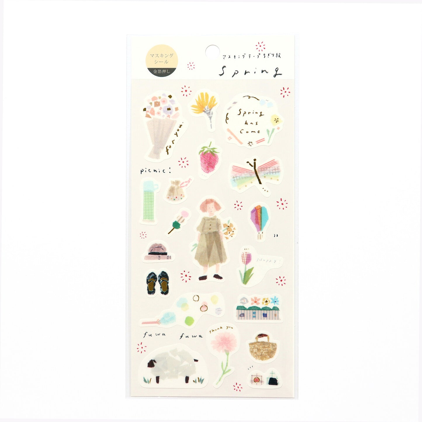 SAIEN 田村美紀監修 貼紙 spring(金箔）