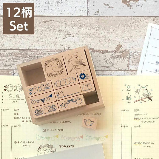 日本Beverly 長尾山雀印章set
