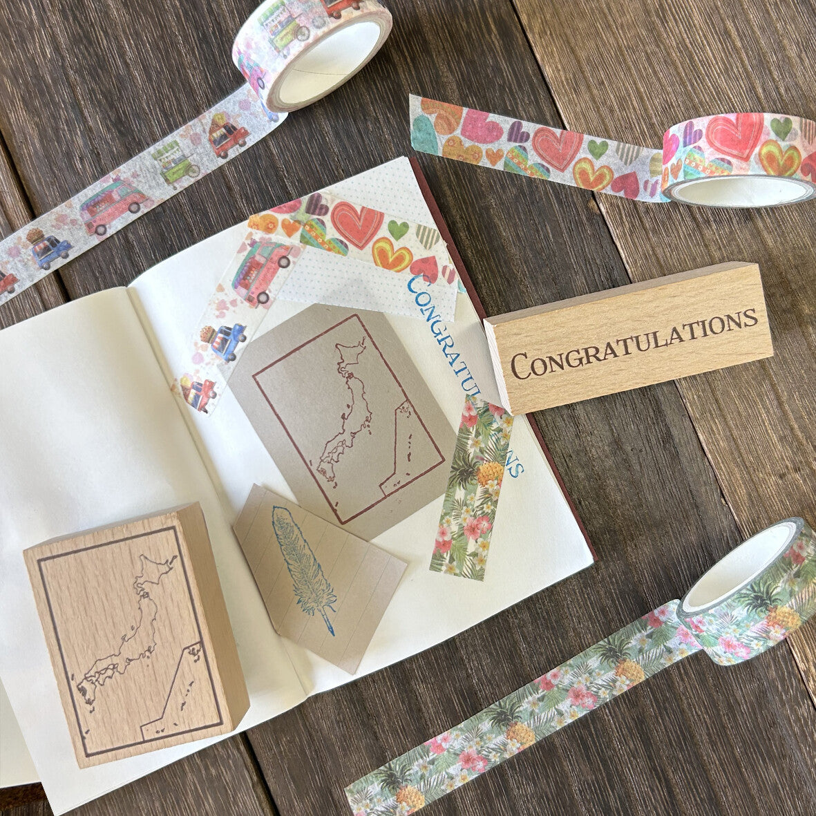 Arte木印章 日本地圖