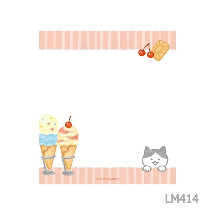 古川紙工 4designs memo pad 貓和雪糕