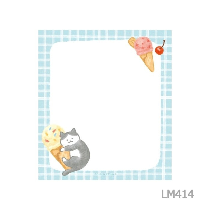 古川紙工 4designs memo pad 貓和雪糕